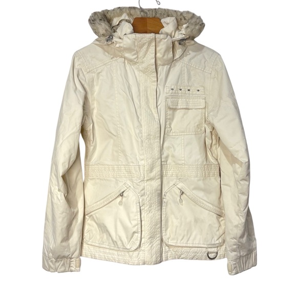 NILS Cream Winter Snow Ski Jacket w/ Hood, Women's Medium - Picture 1 of 14
